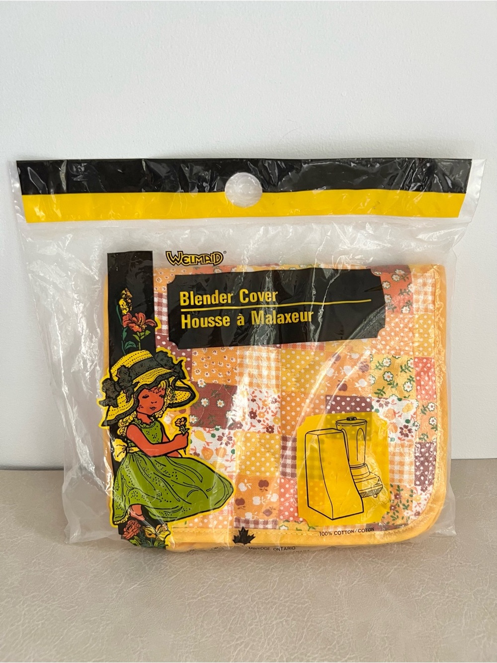 Vintage Welmaid Quilted Blender Cover NIP Patchwork 70s Holly Hobbie Style